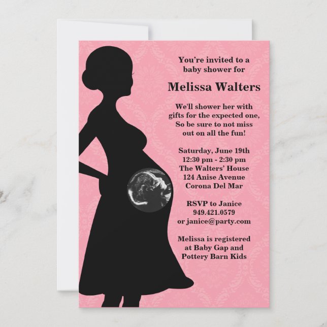 Baby Shower Invitation Ultrasound (Front)