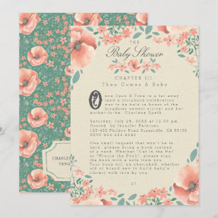 BABY SHOWER INVITATION   Vintage Floral Storybook