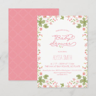 Baby Shower Invitation - Vintage Florals, Girl