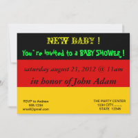 Baby Shower Invitation with Flag of Germany