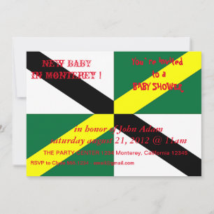 Baby Shower Invitation with Flag of Monterey City