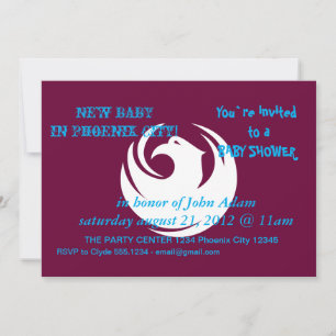 Baby Shower Invitation with Flag of Phoenix City