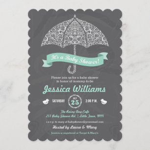 Baby Shower Invitation with Umbrella