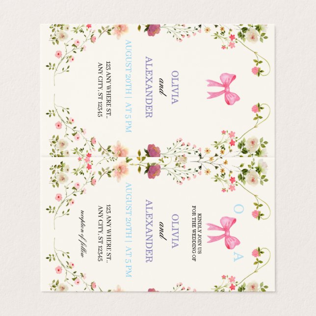 baby shower invitations (Outside Unfolded)