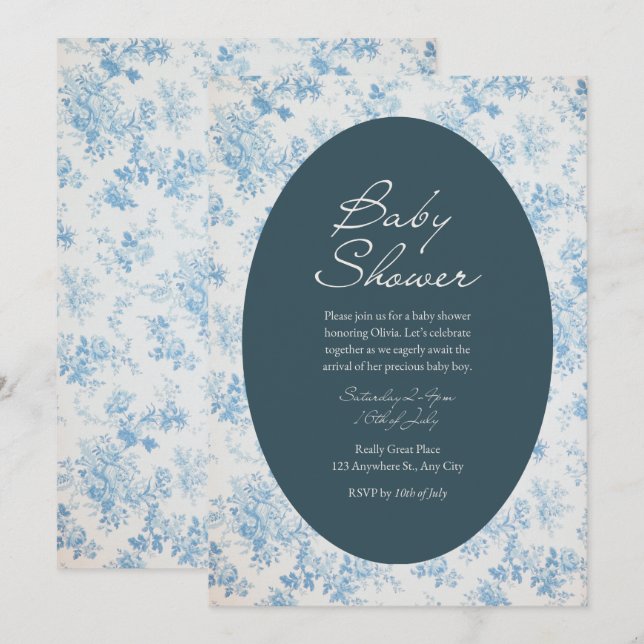 Baby Shower Invitations (Front/Back)