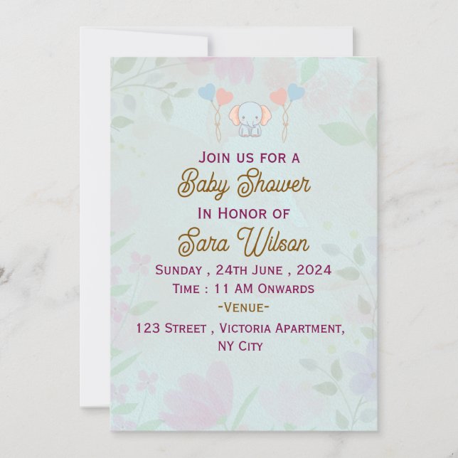 Baby Shower Invitations  (Front)