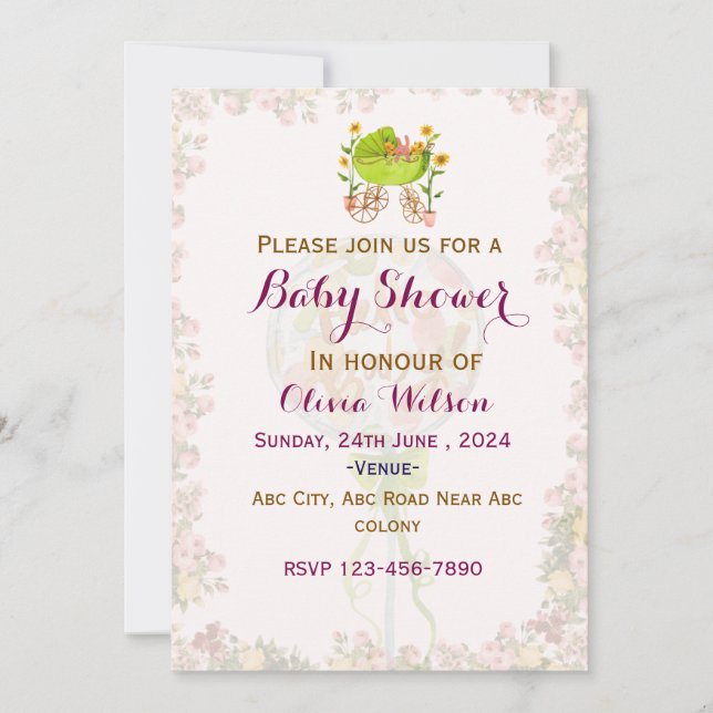 Baby Shower Invitations  (Front)