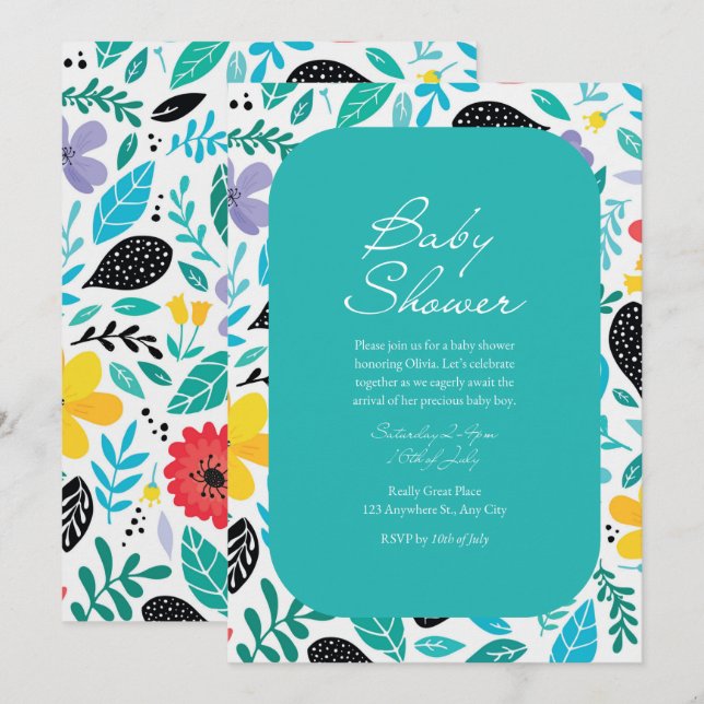  Baby Shower Invitations (Front/Back)