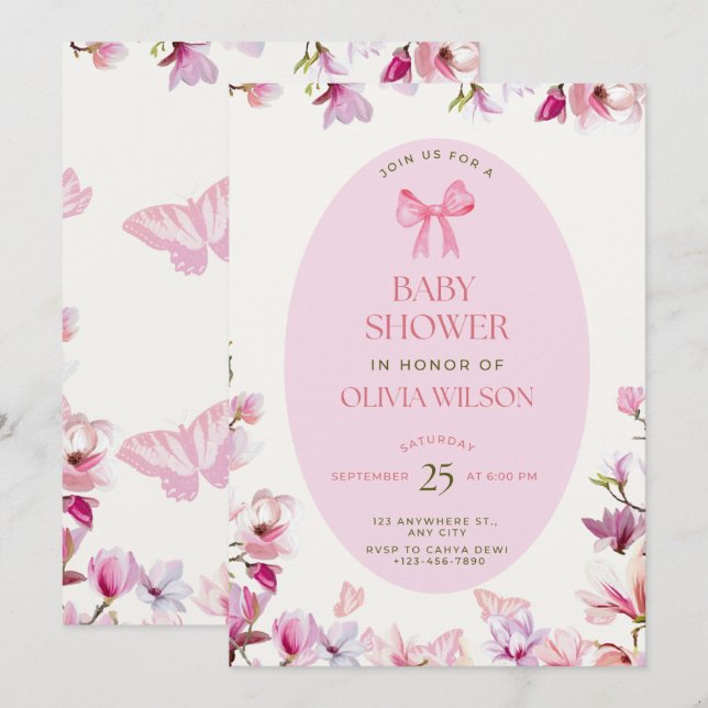 Baby Shower Invitations (Front/Back)