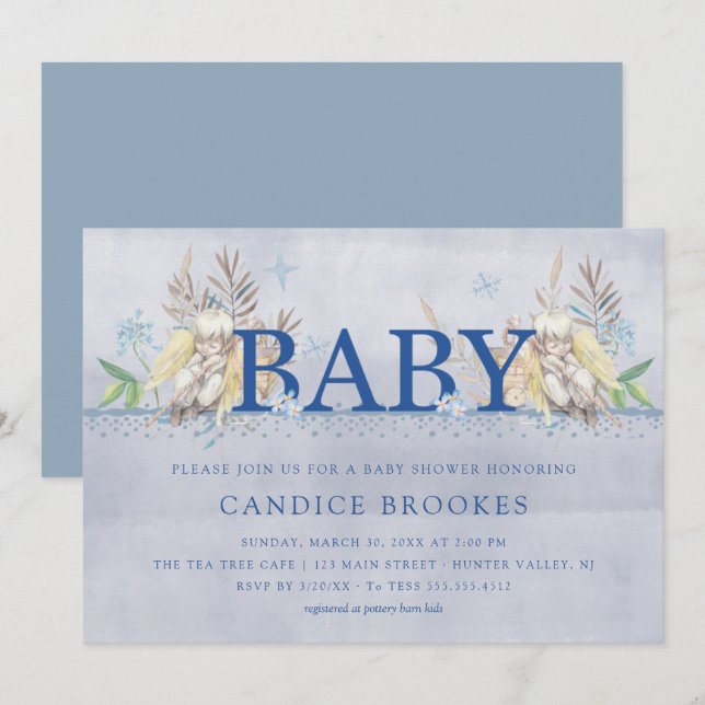 Baby Shower Invitations | Angel Baby (Front/Back)