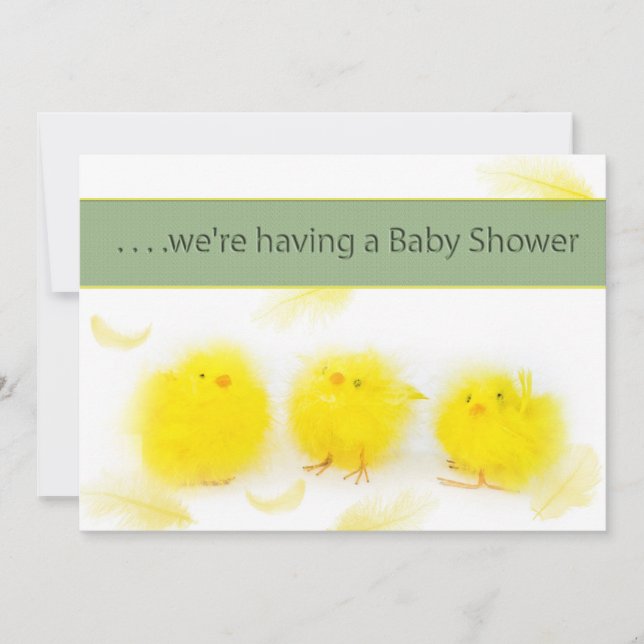 Baby Shower Invitations - Baby Chicks (Front)
