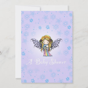 Baby Shower Invitations Cute Fairy and Baby