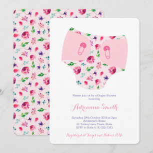 Baby Shower invitations, Diaper & Wipes Shower Invitation