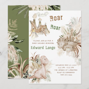 Baby Shower Invitations Dinosaur Boy