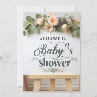 Baby Shower Invitations / Elegant 5" x 7" Design