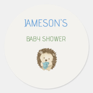 Baby Shower Invitations Enclosure Cards Signs   De Classic Round Sticker