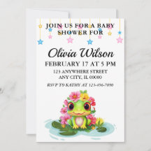 Baby Shower Invitations, Frog Theme Invitations