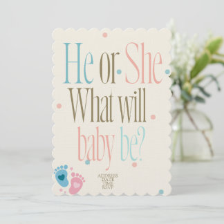 baby shower invitations, Gender reveal  Invitation