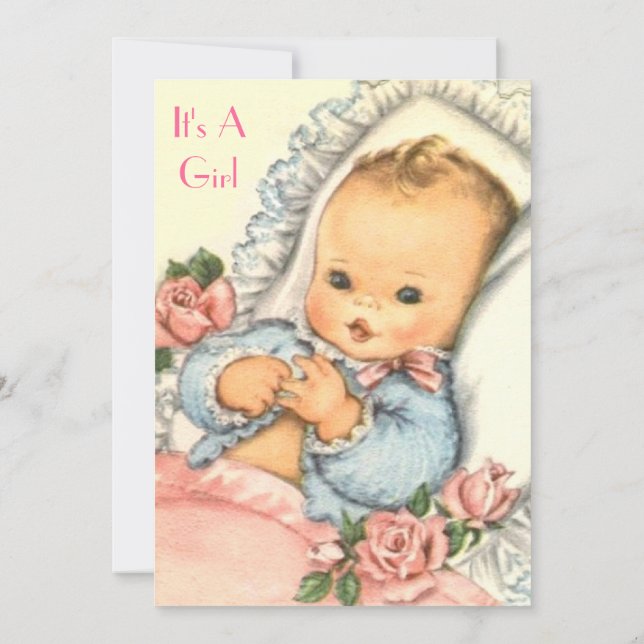 BABY SHOWER Invitations girl (Back)