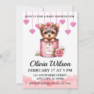 Baby Shower Invitations, Puppy Theme Invitations