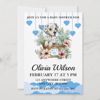 Baby Shower Invitations, Puppy Theme Invitations