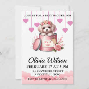 Baby Shower Invitations, Puppy Theme Invitations