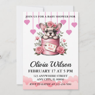 Baby Shower Invitations, Puppy Theme Invitations