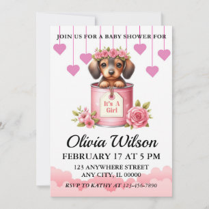 Baby Shower Invitations, Puppy Theme Invitations