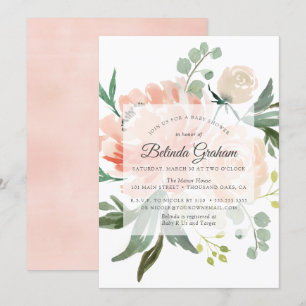 Baby Shower Invitations Sweet Floral 01