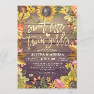 Baby Shower Invitations Sweet Little Twin Girls
