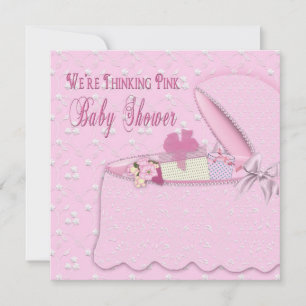 Baby Shower Invitations - Thinking Pink