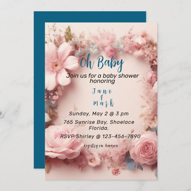 Baby shower invite (Front/Back)