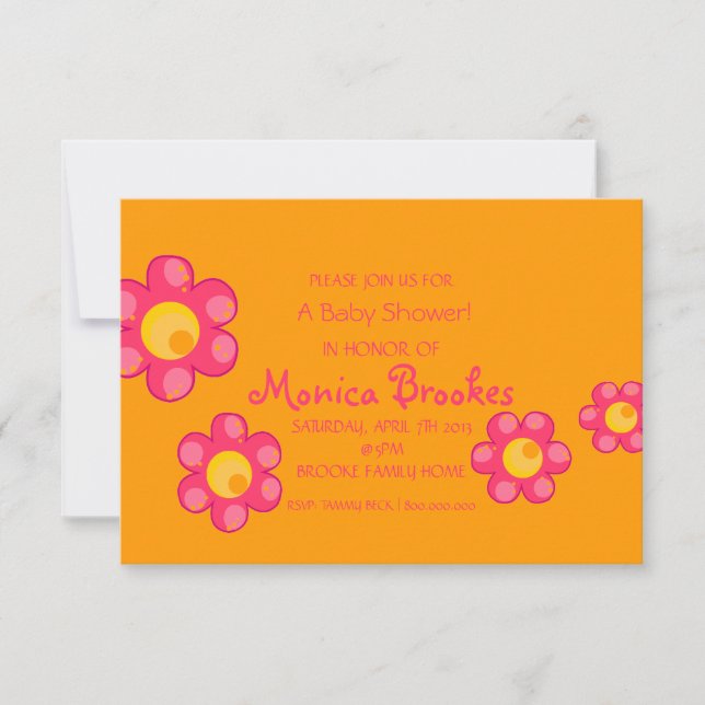 Baby Shower Invite | Baby Flowers II |or (Front)