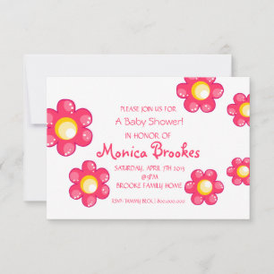 Baby Shower Invite Baby Flowers II w