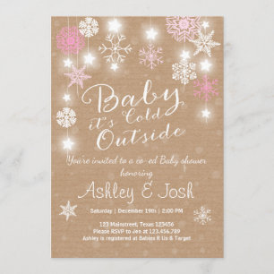 Baby Shower invite Baby it's cold outside Girl