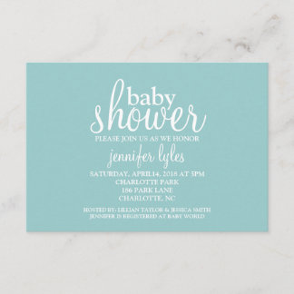 Baby Shower Invite - Baby Shower - blue