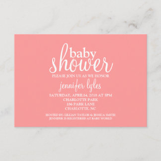Baby Shower Invite - Baby Shower - pink