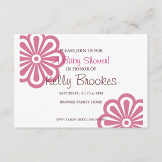 Baby Shower Invite | Flowered I |pnk