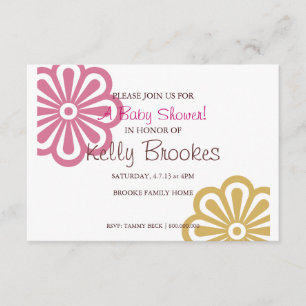 Baby Shower Invite Flowered I pnkgo