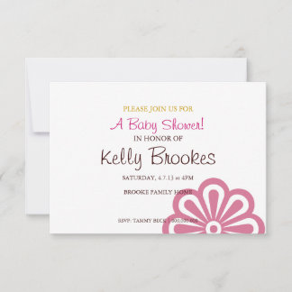 Baby Shower Invite | Flowered |pink