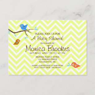 Baby Shower Invite   Little Birdie  chevneutral