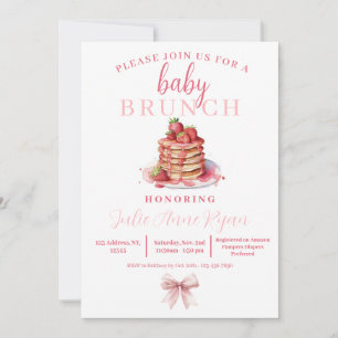 Baby Shower Invite - Pink Bow Brunch!