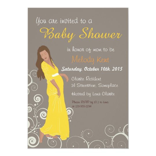 Baby shower invite style dress illustration