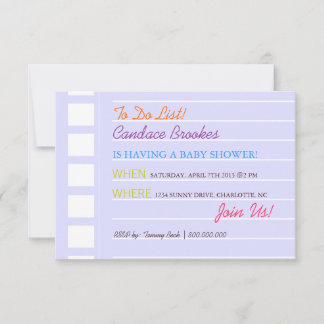 Baby Shower Invite | To Do |blu