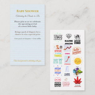 Baby Shower Invite   Woodland Diaper Raffle Card
