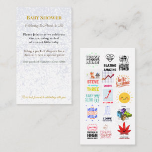 Baby Shower Invite Woodland Diaper Raffle Card