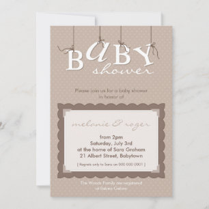 BABY SHOWER INVITES :: baby letters 3P