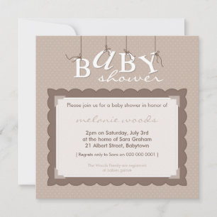 BABY SHOWER INVITES :: baby letters 3SQ