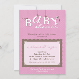 BABY SHOWER INVITES :: baby letters 4P