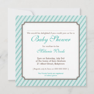 BABY SHOWER INVITES :: candy stripes 7SQ